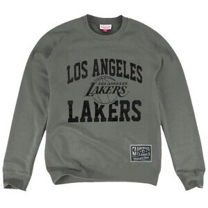 Mitchell & Ness Los Angeles Lakers Gray Crewneck Sweatshirt Hardwood Classics